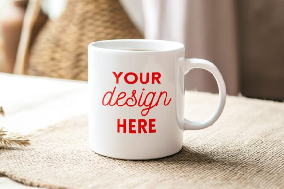 Download White Ceramic Mug Mockup Cozy Home Style - Mockup Collection