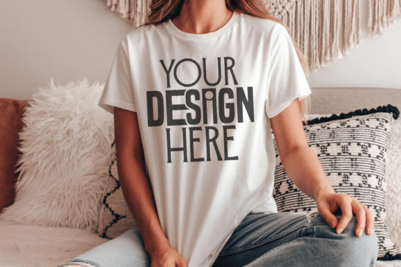 Download Gildan 5000 Mockup White T-Shirt Mockup - Mockup Collection